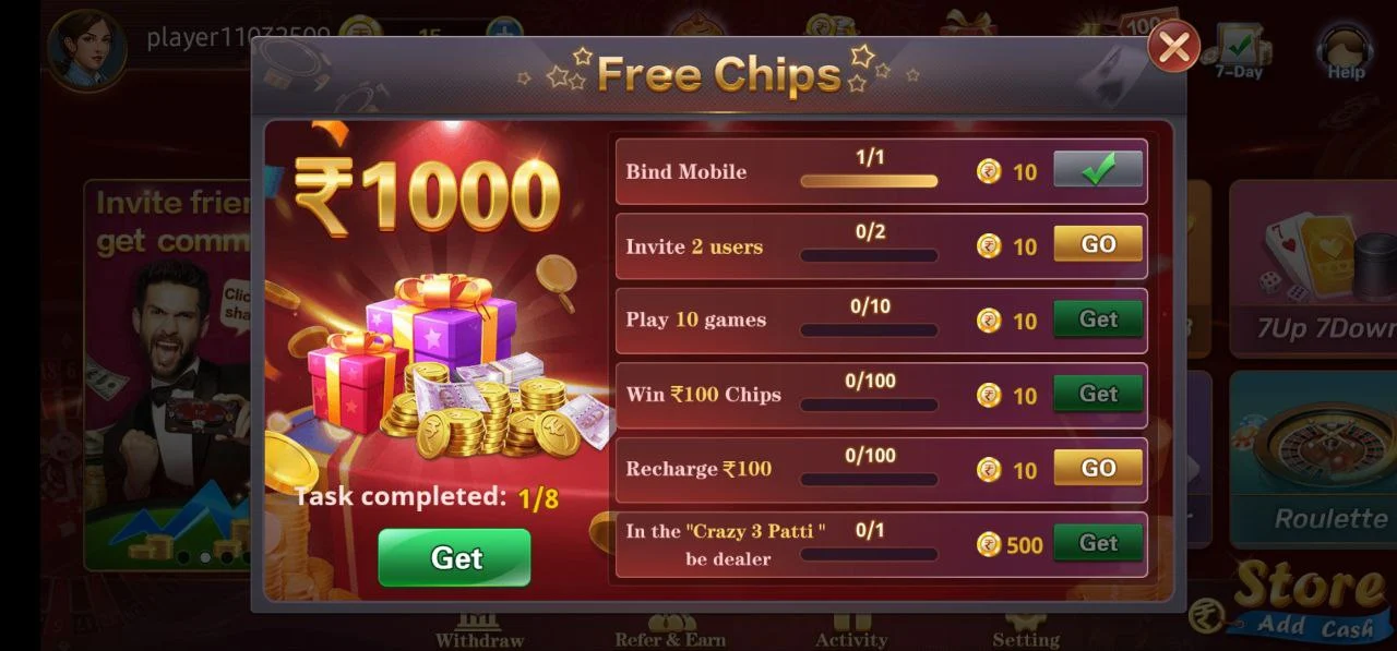 teen patti refer earn